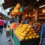 Banh Chung molds stacked in a Hanoi market