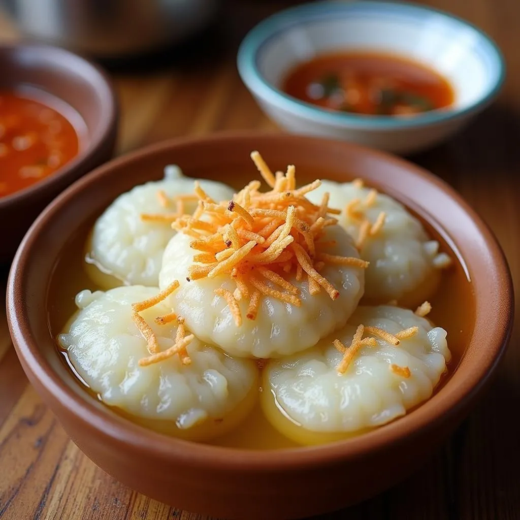 Banh Duc Nong - A Steamed Rice Flour Cake