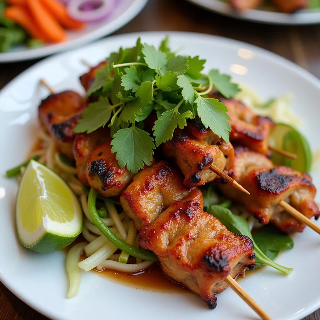 Banh Hoi with Grilled Pork