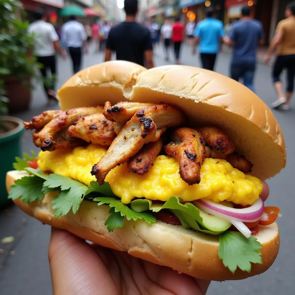 Banh Mi Breakfast in Hanoi