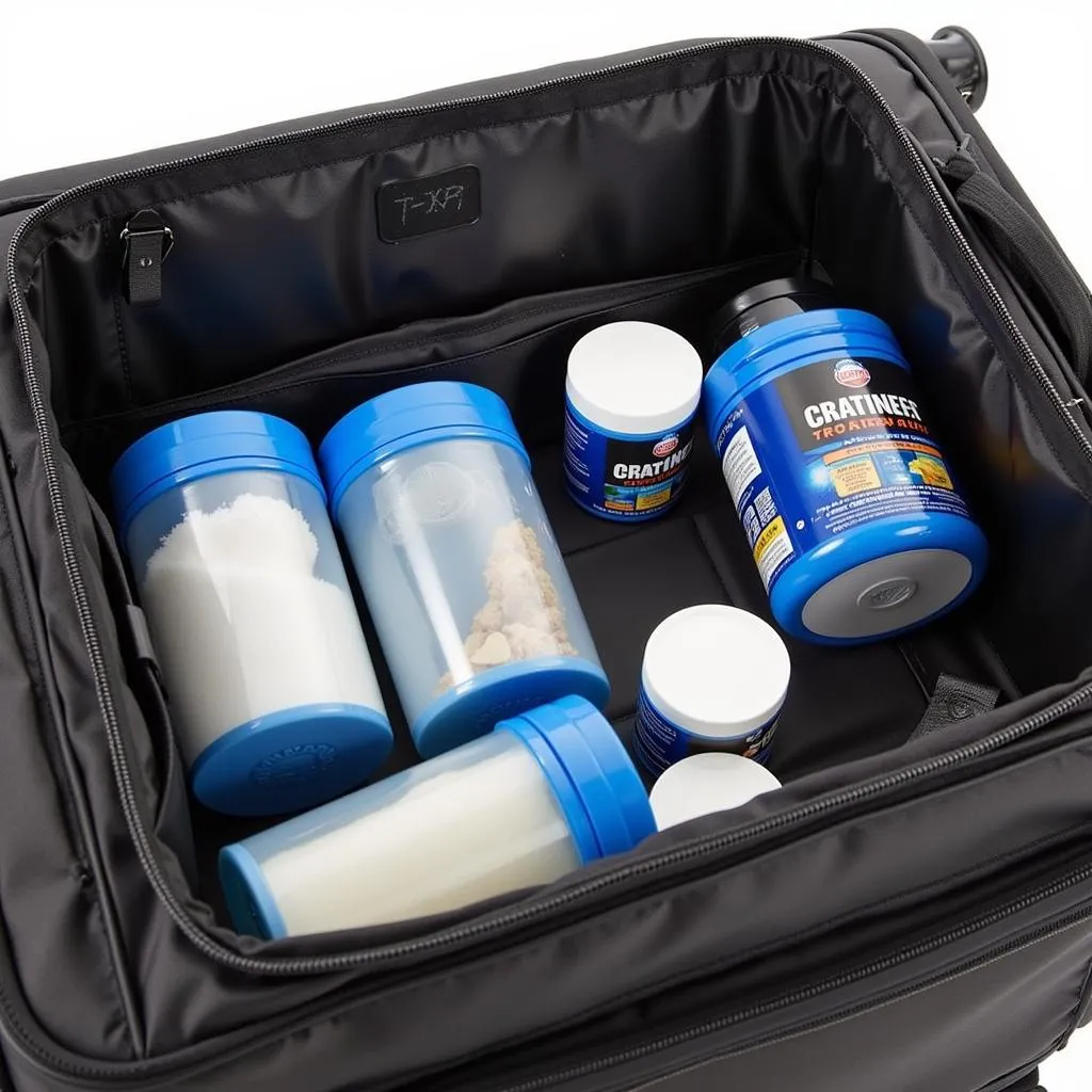 Travel-size containers for creatine powder