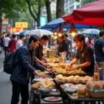 Vietnamese breakfast street food in Thu Duc District