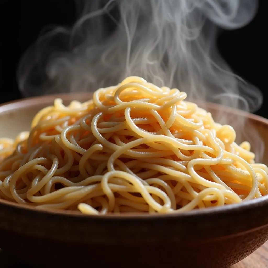 Bowl of brown rice vermicelli