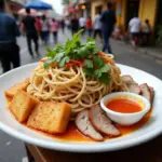 Hanoi's iconic bun dau mam tom dish