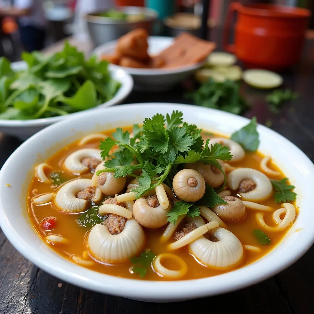 Cold snail vermicelli soup in Hanoi