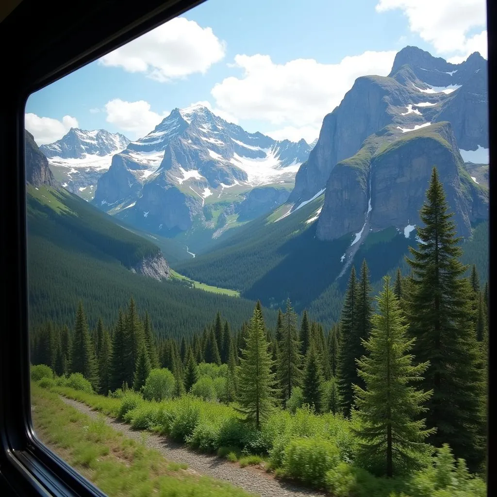 Canadian Rocky Mountains train journey