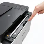 Installing the toner cartridge in the Canon LBP151dw printer