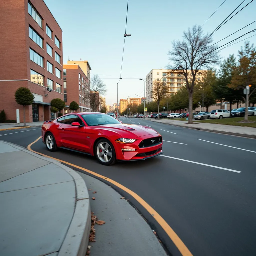 Car accelerating while turning