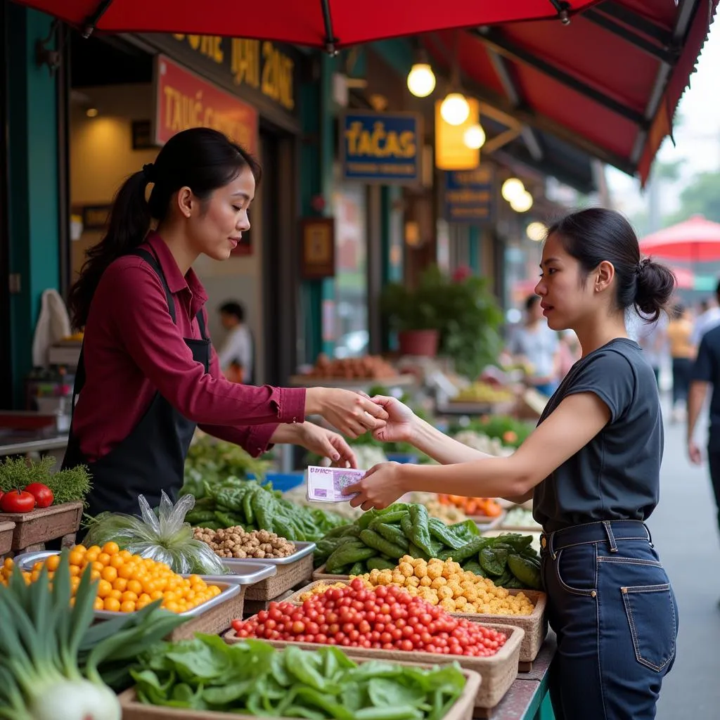 Cash Transactions in Hanoi