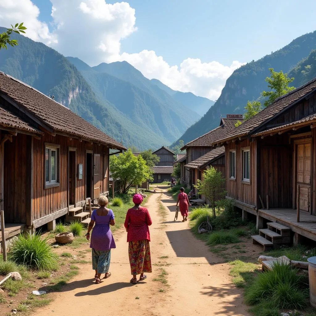 Traditional houses in Cat Cat Village