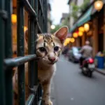 Civet cat in Hanoi cage