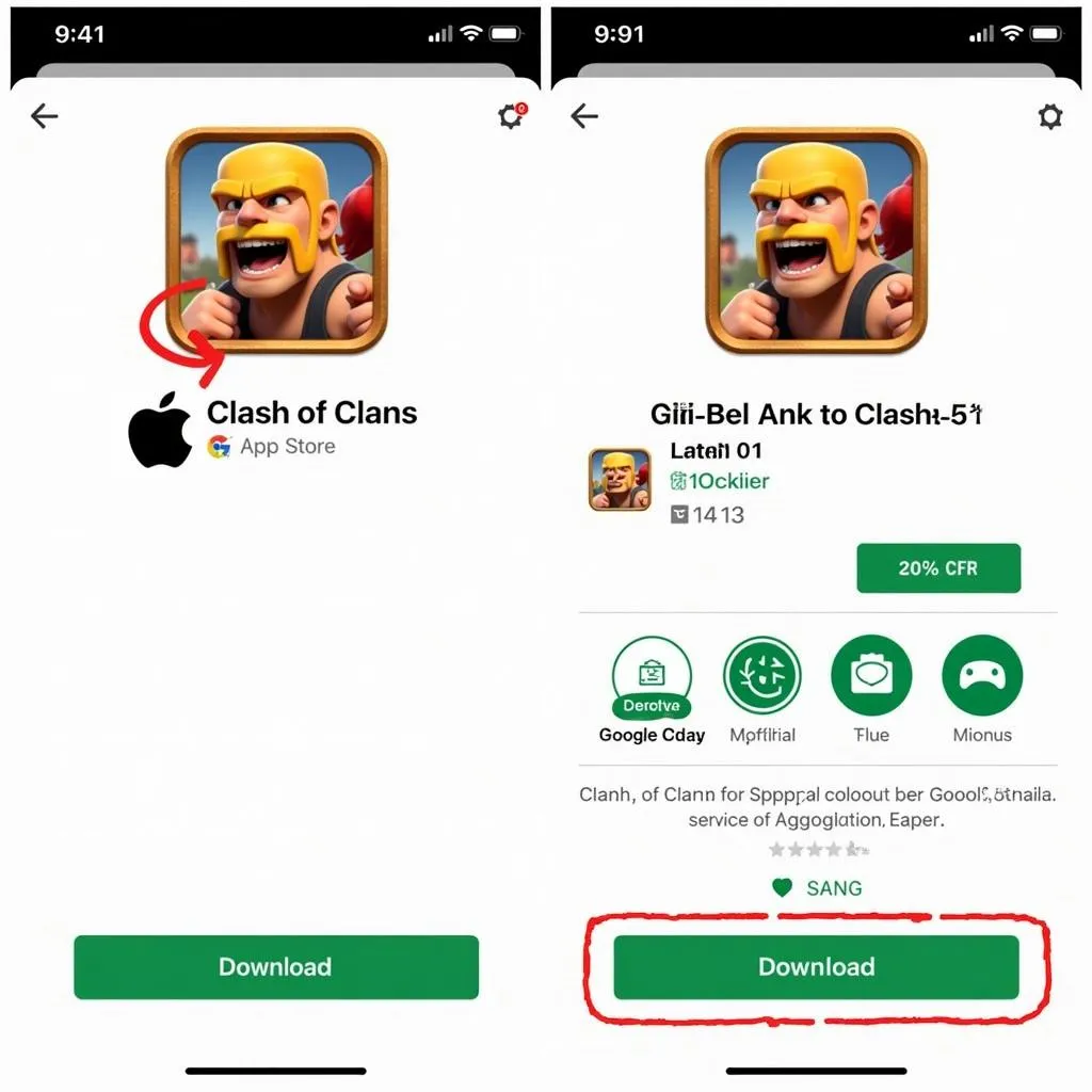 Clash of Clans App Store Page