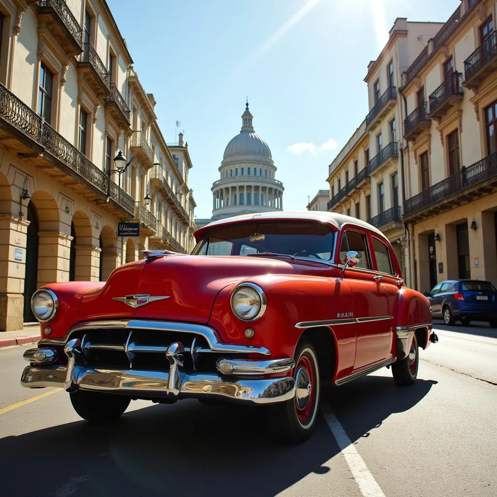 Classic American Car in Havana