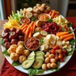 Colorful finger food platter