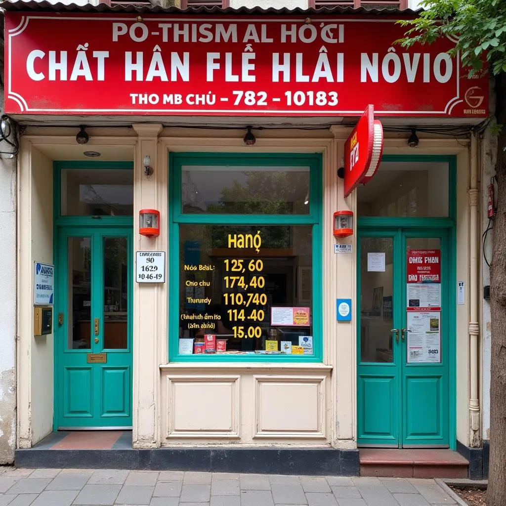 Currency exchange bureau in Hanoi