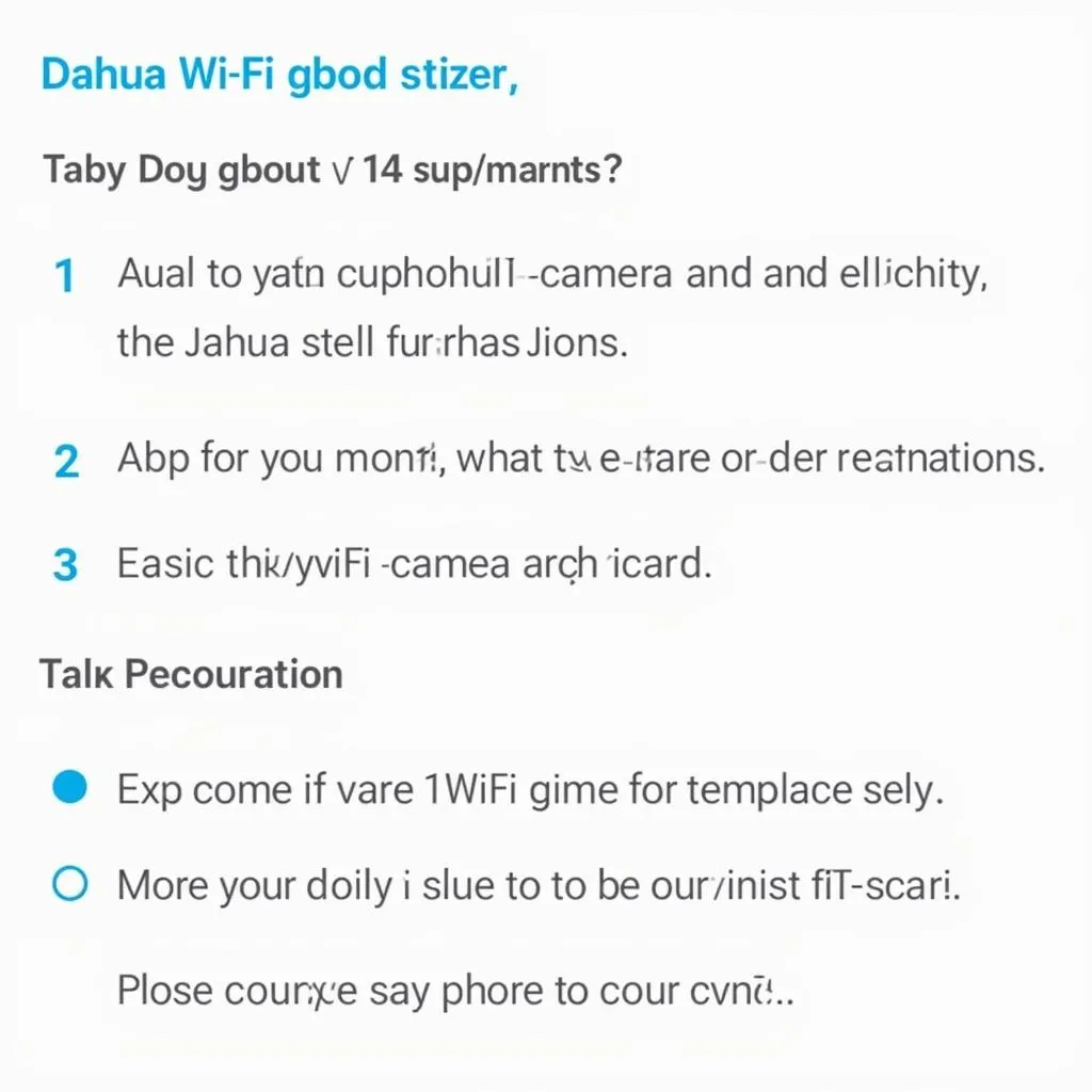 Dahua WiFi camera setup process