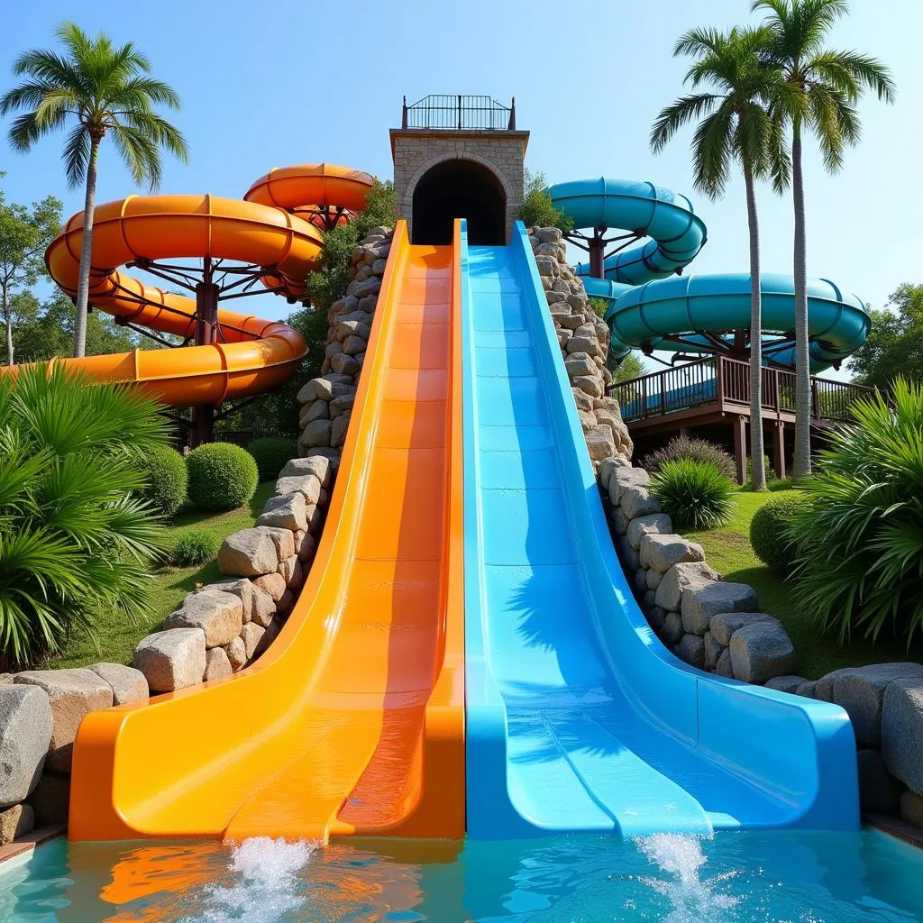 Thrilling Water Slides at Dai The Gioi Water Park