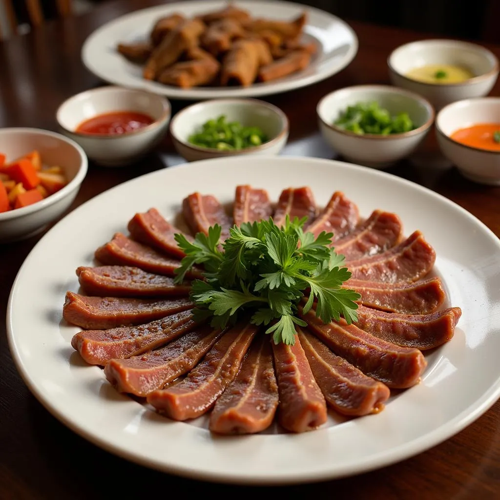 Deer meat dish in Hanoi