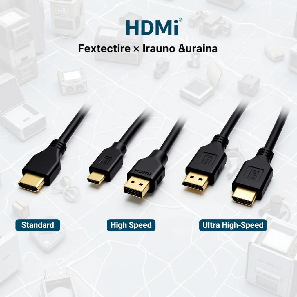 Different types of HDMI cables