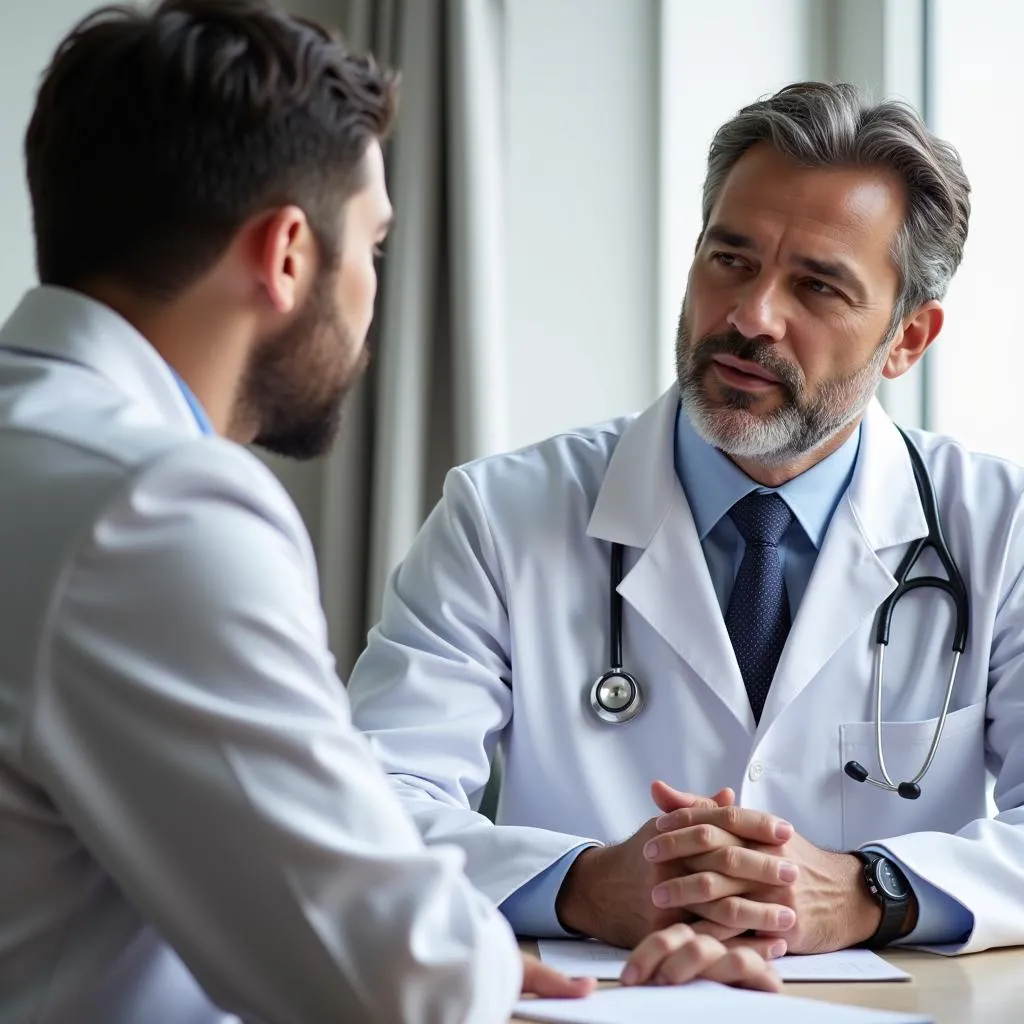 Doctor consulting with a patient