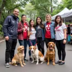 Dog adoption event in Hanoi