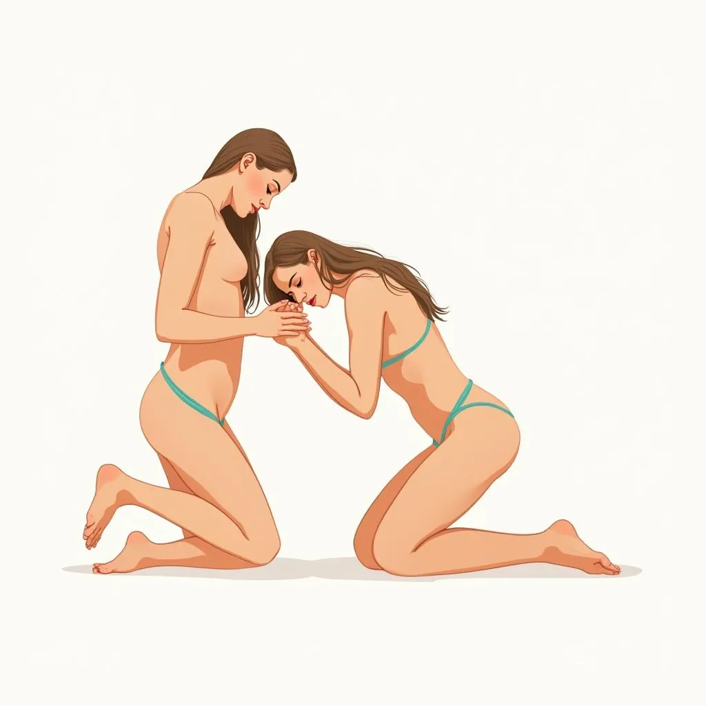 Couple in doggy style position