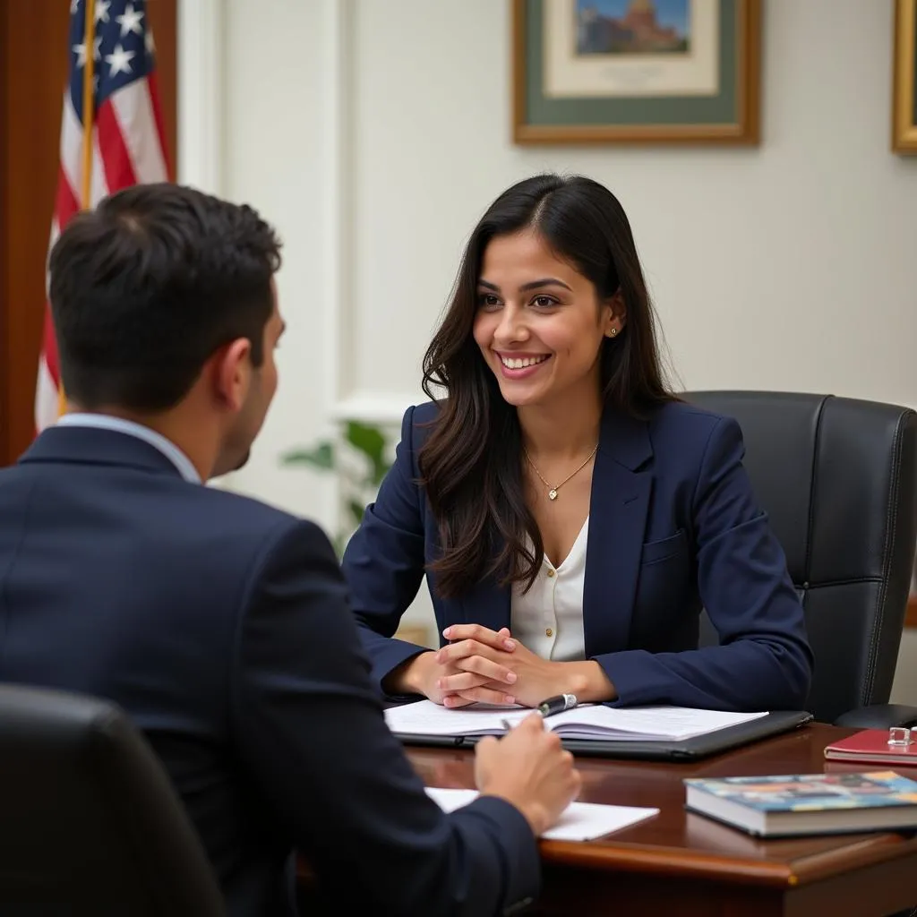 Dominican citizen at US Embassy visa interview