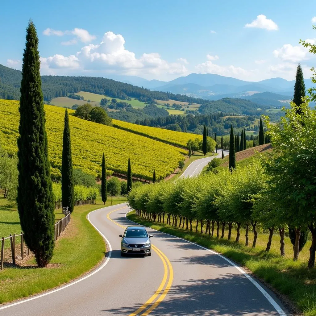 Scenic Drive Through the Tuscan Countryside