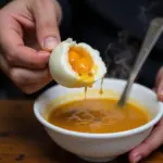 Eating Balut on Hanoi Street