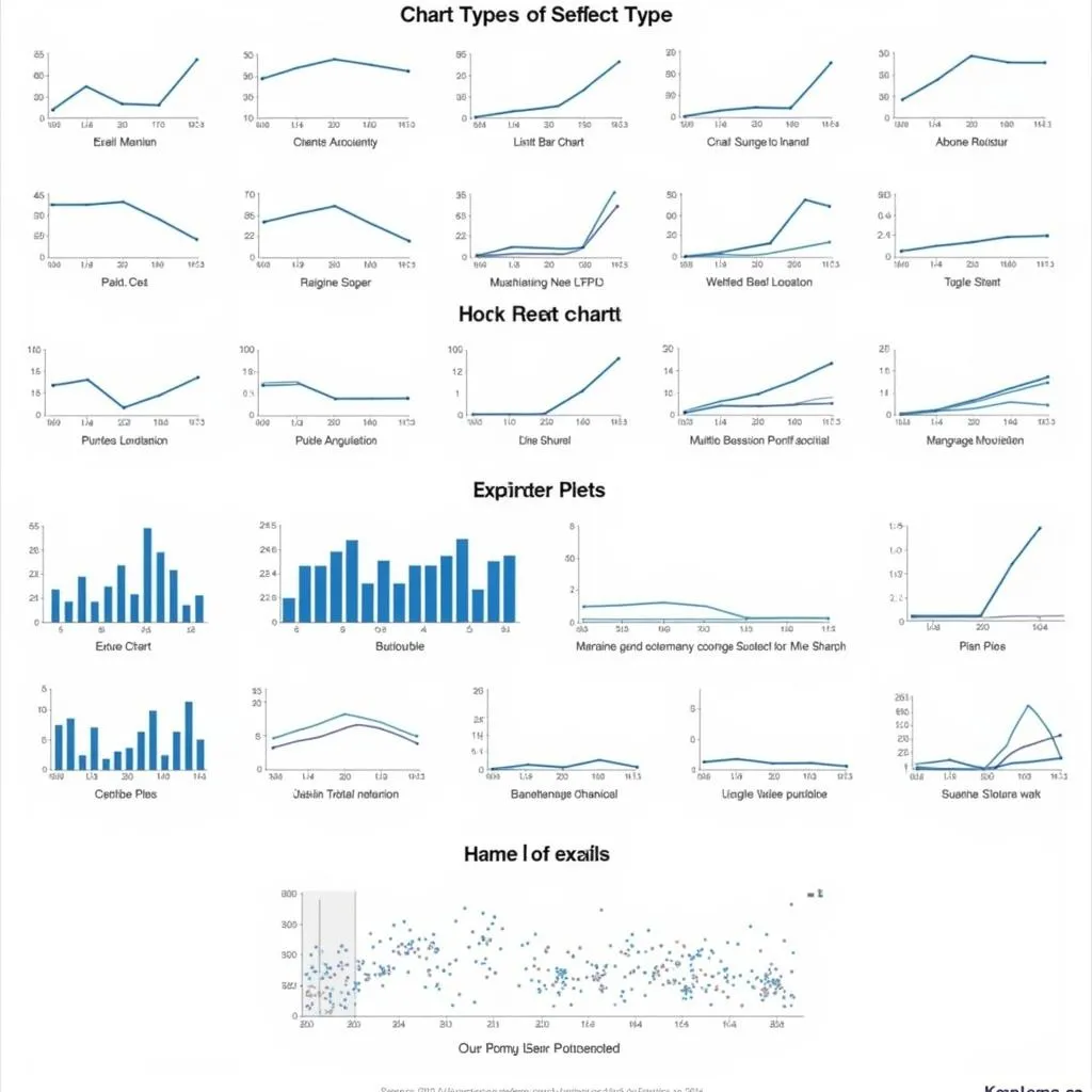 Various chart types in Excel