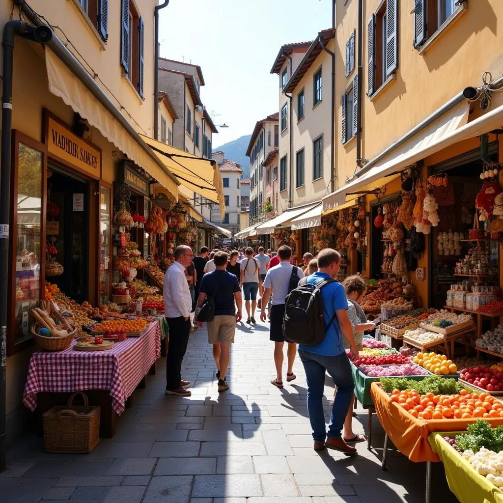 Immersed in Local Culture at a European Market