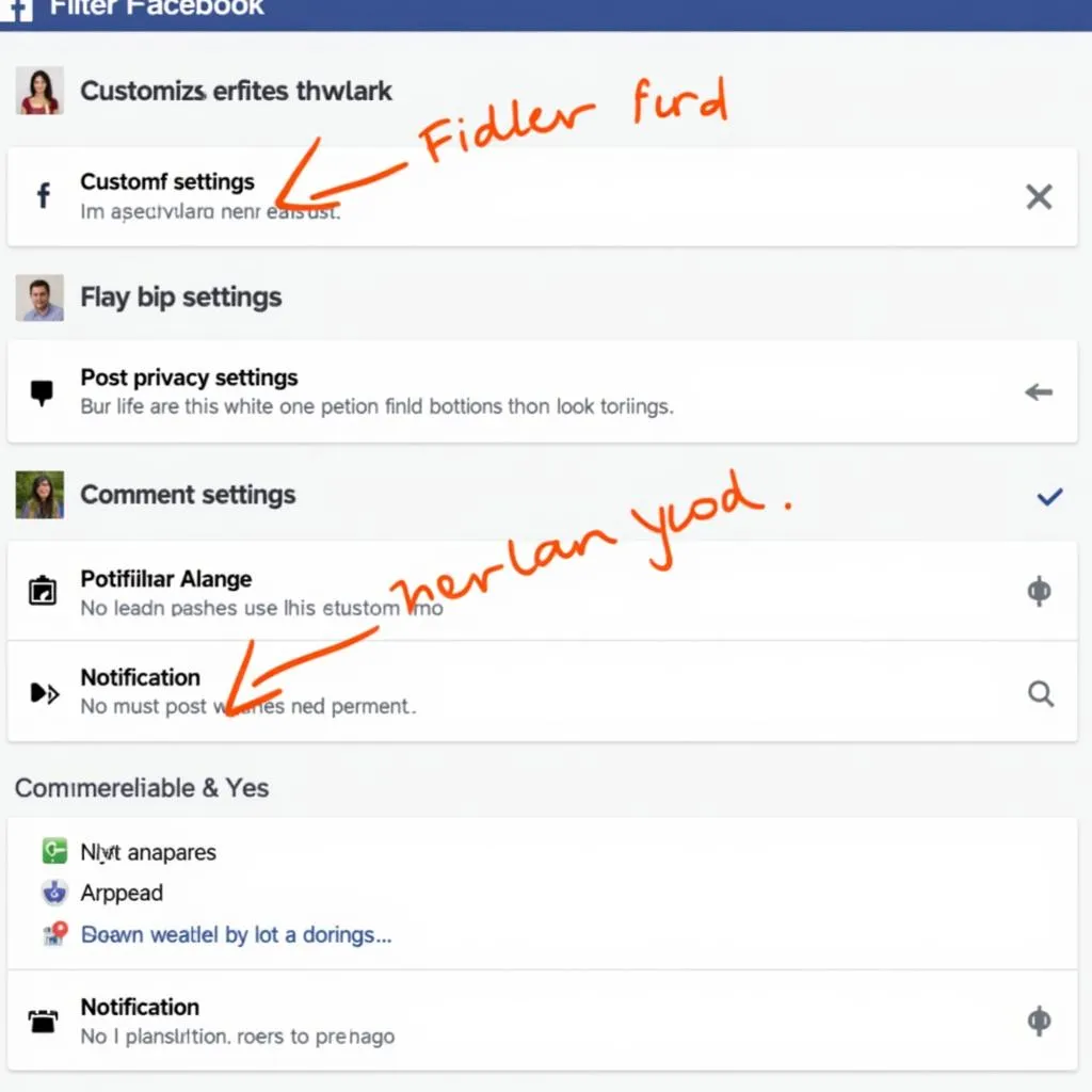 Steps to Filter Facebook Interactions