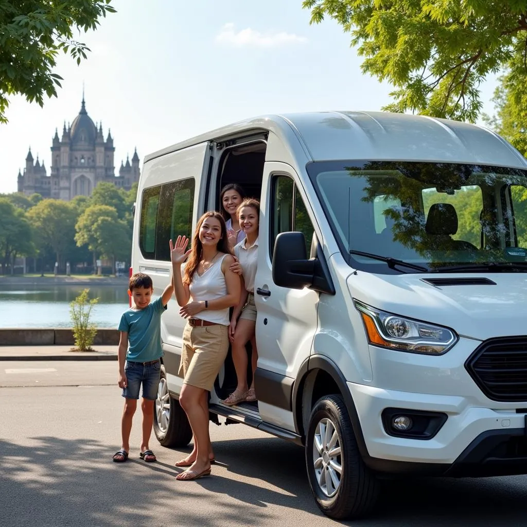 Family Traveling in Hanoi with TRAVELCAR Van