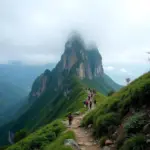 Fansipan peak in Sapa, Vietnam