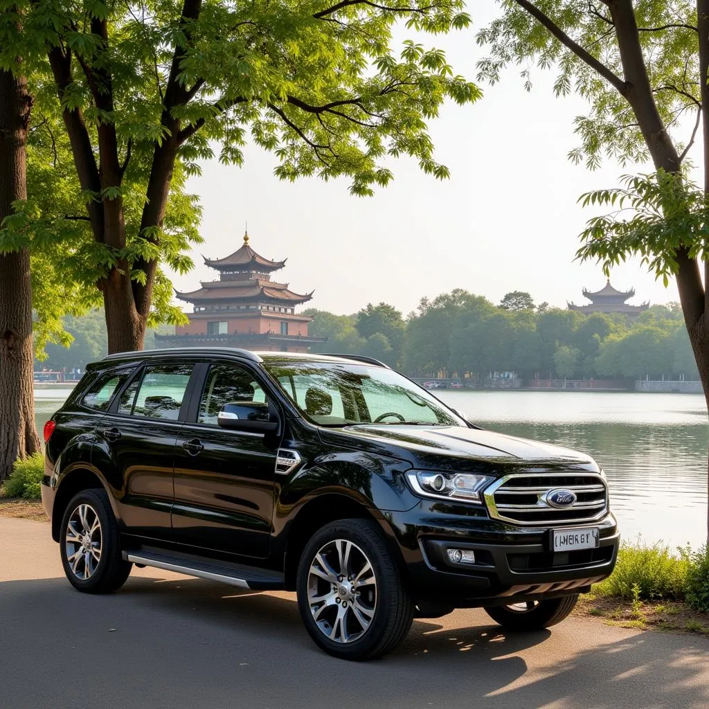 Ford Everest 2018 parked near Hoan Kiem Lake