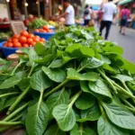 Fresh Lá Giang at a Local Market in Hanoi