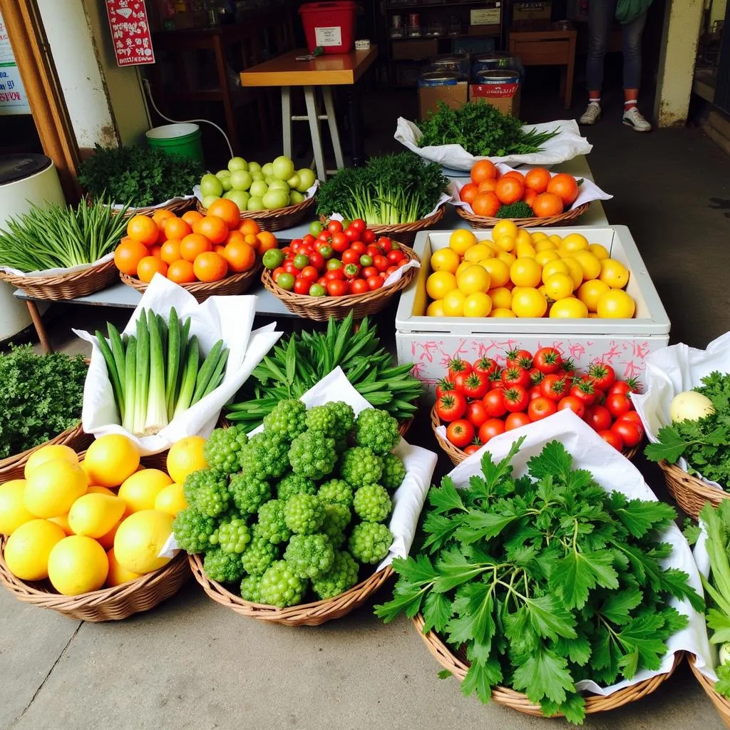 Fresh produce at a Hanoi market