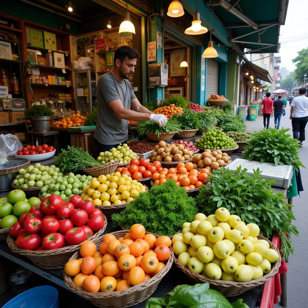 Fresh produce at a Hanoi market