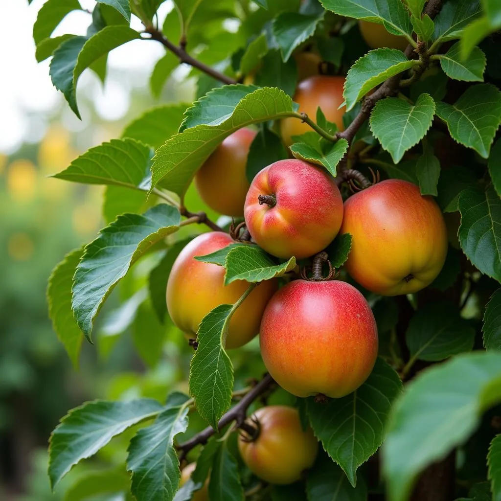 Abundant fruit harvest from a home garden