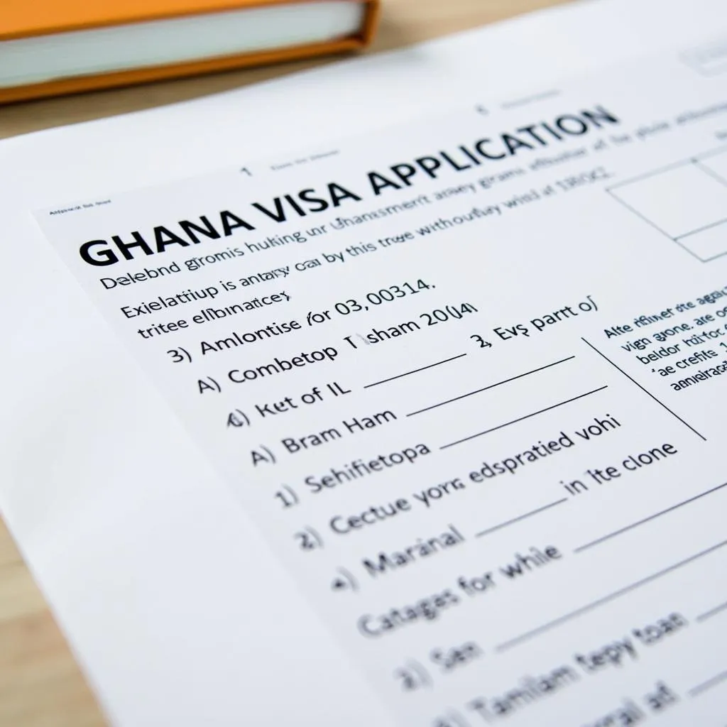 Ghana visa application form