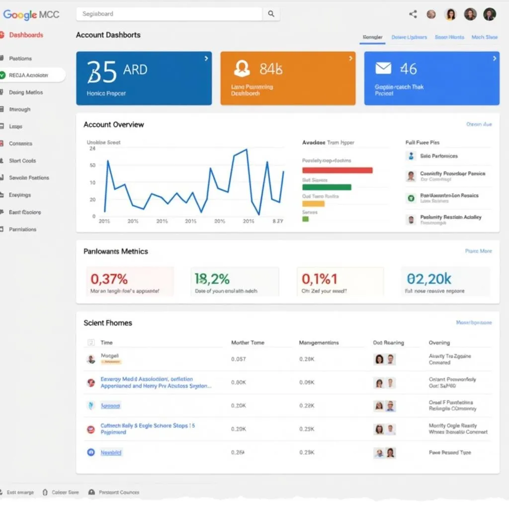 Google MCC account dashboard