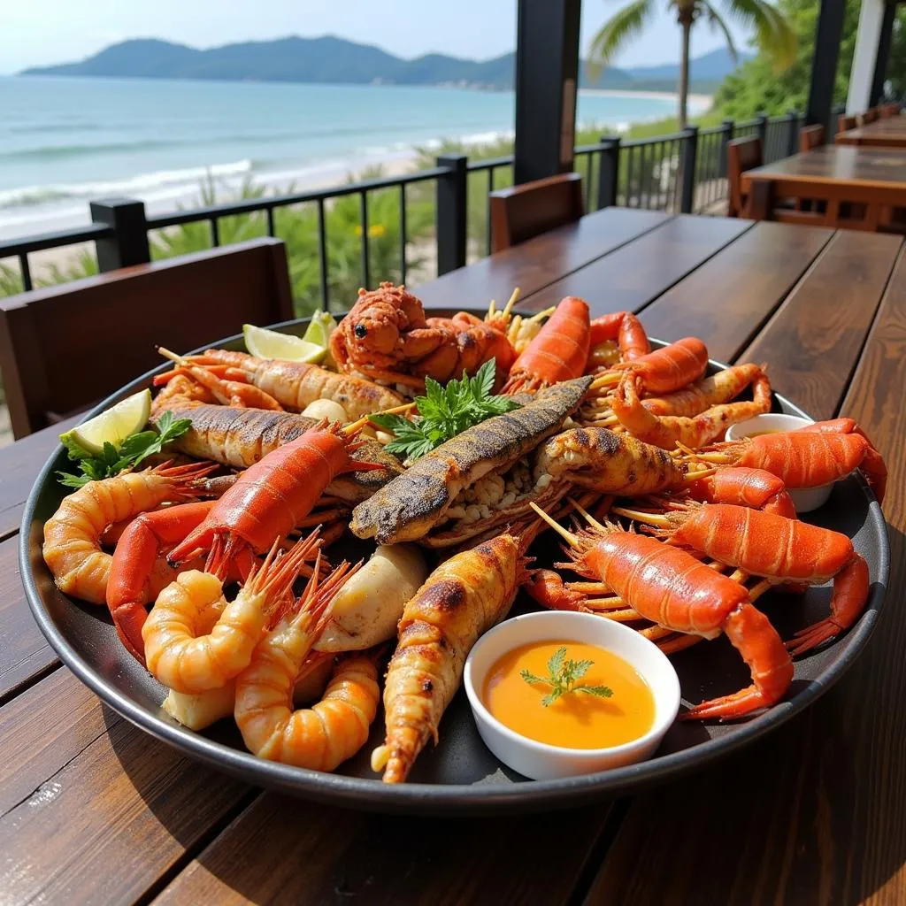 Grilled Seafood Platter by the Sea