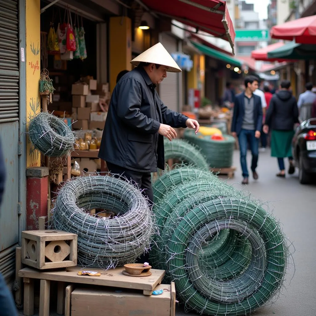 Buying Barbed Wire in Hanoi Market