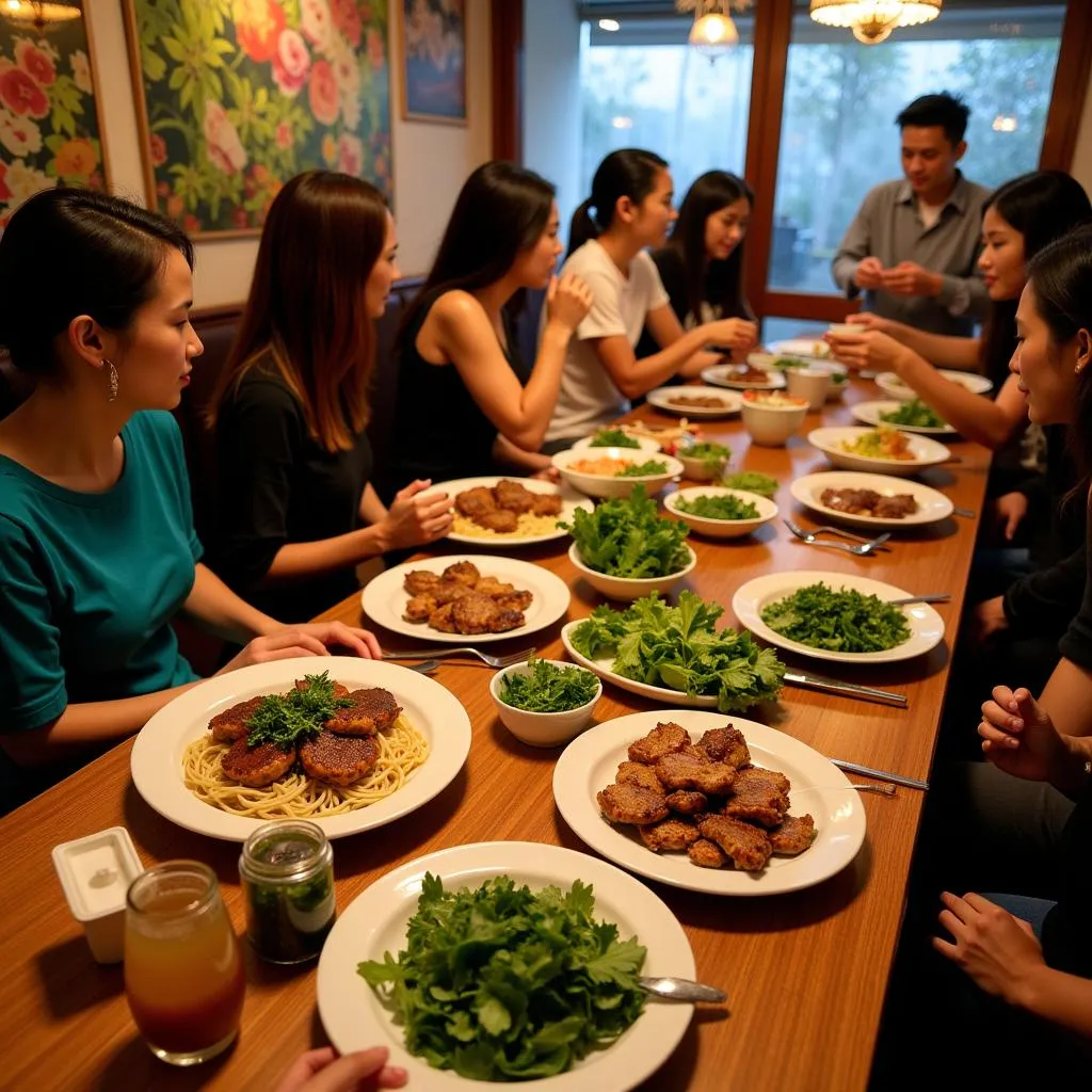 Hanoi Bun Cha Restaurant With Locals Dining