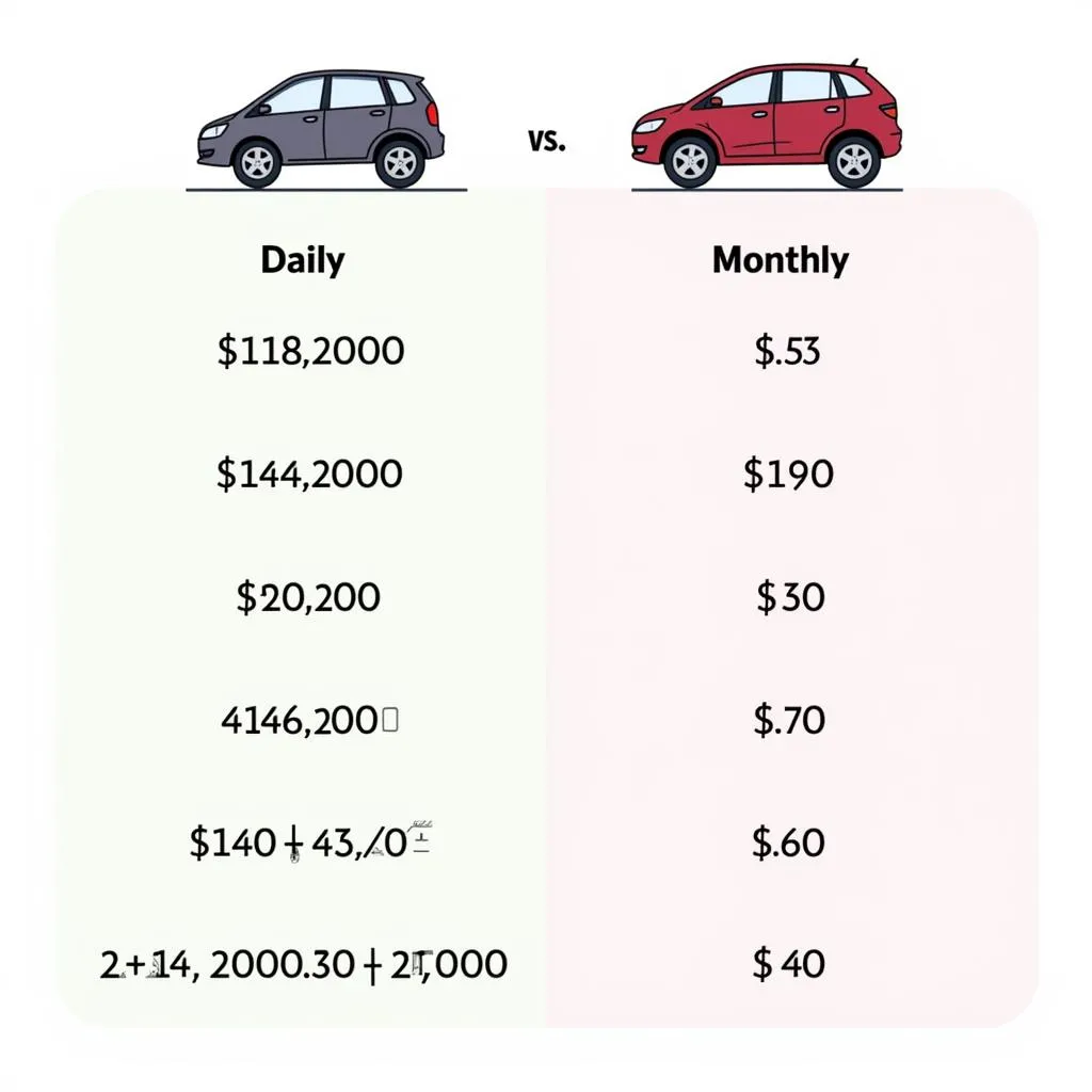 Hanoi Car Rental Cost Comparison