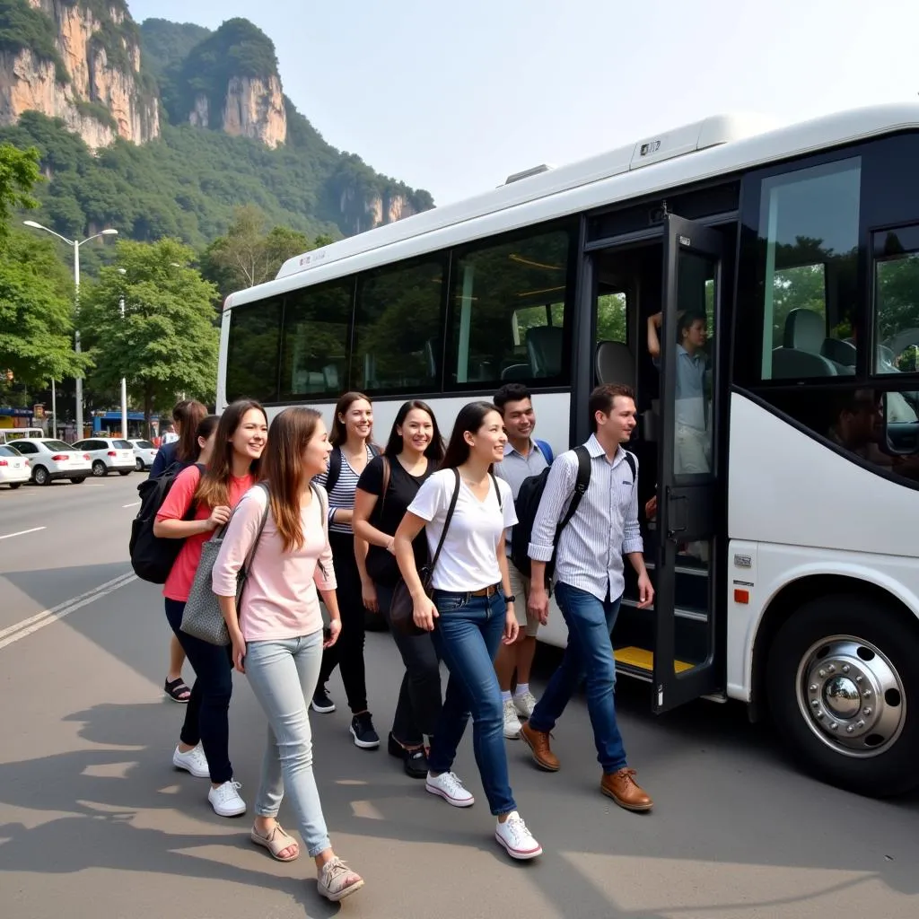 Hanoi charter bus rental for group travel