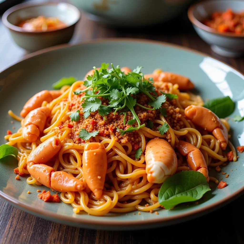 Delicious crab dish served in Hanoi