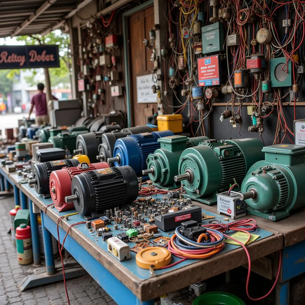 Electronics market in Hanoi