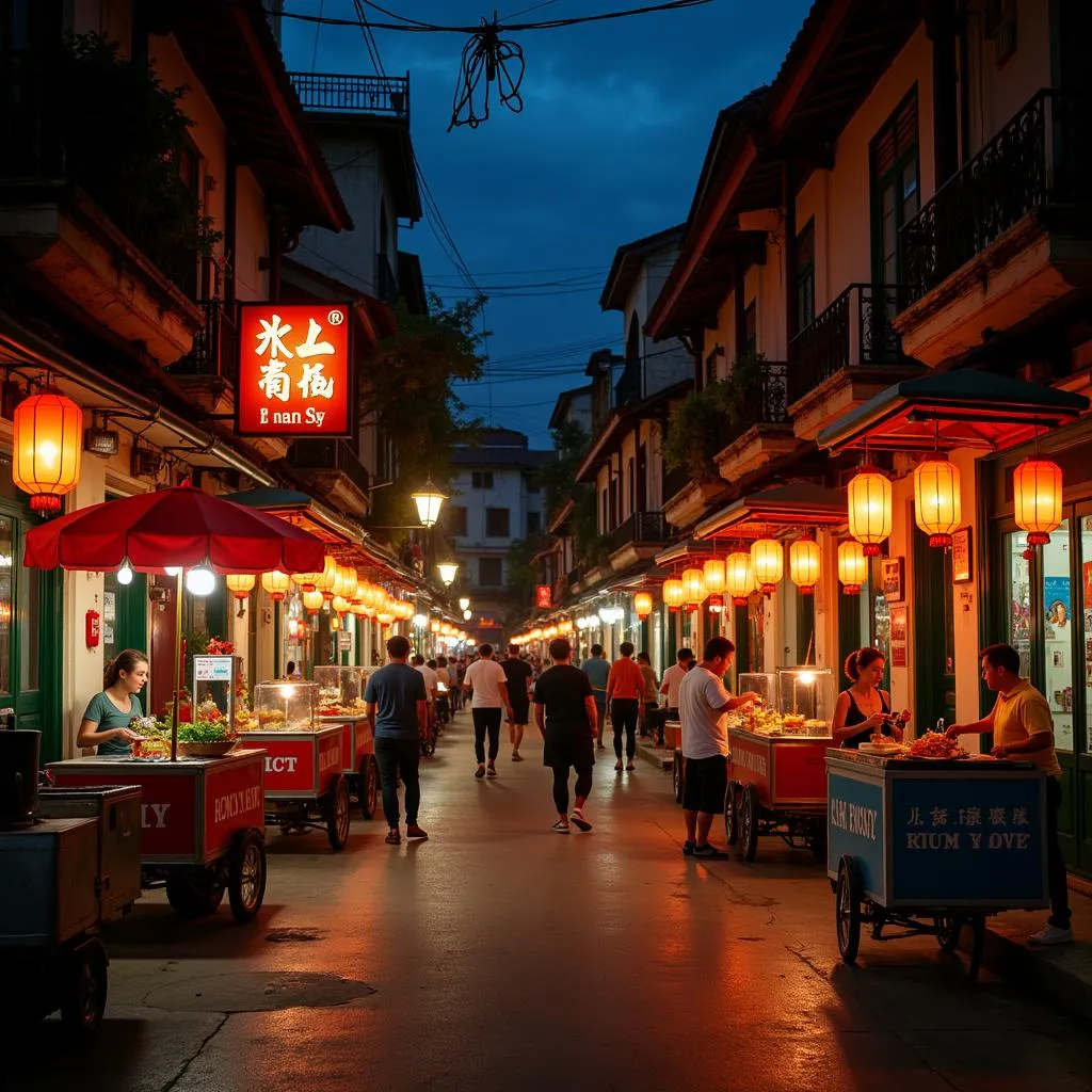 Night market on Le Van Sy street Hanoi