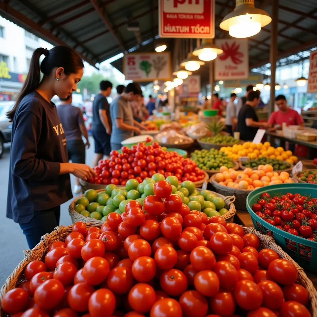 Cherry Tomatoes in Hanoi Market